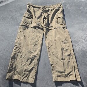 Swiss Alps Convertible Hiking Pants Men's 2XL Khaki Cargo Zippered‎ Pockets...